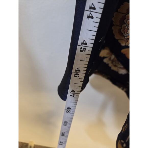 Petal + Pup Alejandra Cowl Neck Midi Dress Size 4 Adjustable Strap Blue Floral - Picture 9 of 10